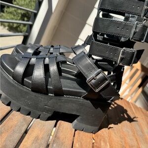 Current Mood platform  gladiator sandals.